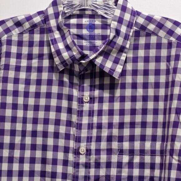 J. Crew Medium Long Sleeve Casual Button Shirt - Purple & White - Picture 9 of 14